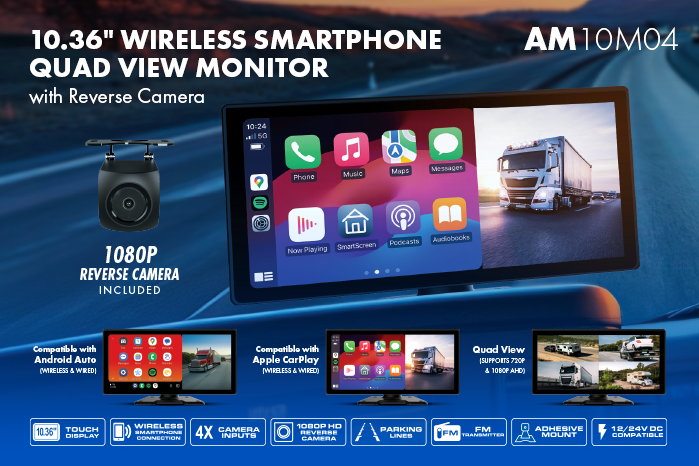 Featured item - AM10M04 10 Inch Wireless Smartphone Quad-View Monitor